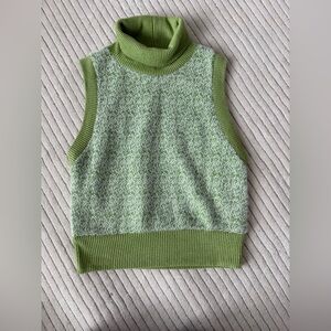 Green Zara High Neck Sweater